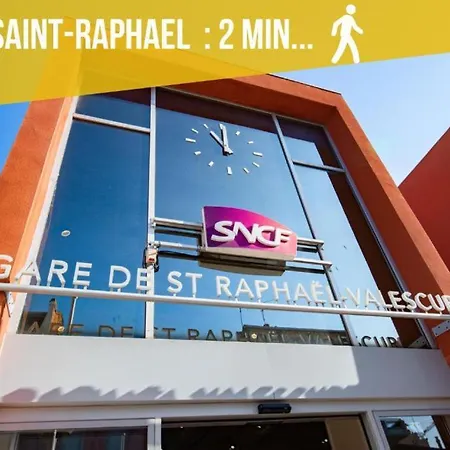 아파트 Studio Terrasse Vue Mer Saint-Raphael - Plages, Ville Et Gare A Pied Saint-Raphaël